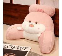 BCJMKDX cuscino per lo schienale del letto, Cuscino di supporto for la schiena a forma scoiattolo, cuscini da ufficio a animali dei cartoni animati, in peluche e cotone PP(Pink,60x40cm)