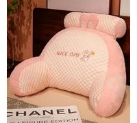BCJMKDX cuscino per lo schienale del letto, Cuscino for il supporto lombare e cervicale in seta di ghiaccio, comodo for la schiena, for sedersi for letto(Pink,60 * 45CM)