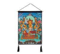 BCJMKDX Elemento Decorativo per Interni. Poster Thangka Tibetano, Ricamo, Dipinto for Arredamento casa, Meditazione, in Seta, arazzo(1)
