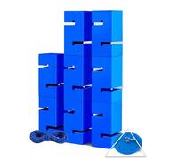 BCJMKDX Giochi di Team Building. Gioco di Team Building IEOWY for Adulti, Gioco di Torre con Blocchi di Team Building a Installazione immediata, Set di Giochi campestri for Le scuole(Blue,8PCS)