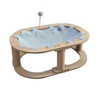 BCJMKDX Letti per Gatti in Legno. Amaca for Gatti, Mobile for Gatti, Cuccia rialzata in Legno for Gatti e Cani di Piccola Taglia, con Palline Giocattolo e tiragraffi.