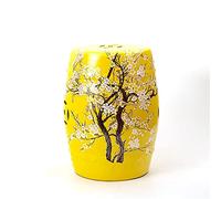 BCJMKDX Nuovo Sgabello for Tamburo for la casa Cinese, Sgabello in Ceramica for Soggiorno Sgabello Rotondo da Giardino, Tamburo, Vintage, for Camera da Letto, Soggiorno, Giardino(Lemon Yellow)