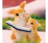 BCJMKDX Ornamento Feng Shui. Decorazione a Forma di Coniglio Che Legge, Statua da Giardino for Esterni, Decorazione Cortile for, Artistica for la casa