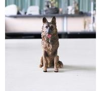 BCJMKDX Ornamento Feng Shui. Simulazione di Cane, Modello Pastore Tedesco, Lupo Demu, Decorazione for Auto con Schiena Nera, Artigianato in Resina, for Seduta, Giardino Animali