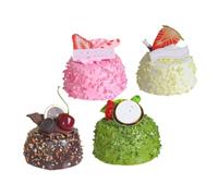 BCJMKDX Pane Finto. Cibo 4 Pezzi Torta di Simulazione Torte finte Modelli di Dessert Torte di Scena Negozio Accessorio Decorativo Dessert Finti
