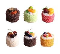 BCJMKDX Pane Finto. Cibo 6 Pezzi Modello di Torta Artificiale Realistico Modello di Torta Finta Dessert Modello Fotografia Puntelli Negozio Esposizione Dessert Finti