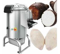 BCJMKDX Pelapatate Elettrico, Pelapatate Commerciale da 750 W, ad Alta Resistenza, 70-100 kg/h, in Acciaio Inox, for sbucciare Taro e Zenzero, Elettrico, sbucciatura Rapida in 3 Minuti(220V)
