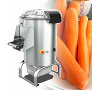 BCJMKDX Pelapatate Elettrico, Sbucciatore Elettrico for Frutta e Verdura da 5 kg/12 l, in Acciaio Inox, con Pulsante di Controllo Piatto Rotante Rimovibile(110V)