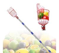 BCJMKDX Raccoglitore di Frutta, Cestello raccogli-Frutta con Estensione Regolabile, Asta con cestello, Cuscinetto Protettivo in Schiuma, raccogli-fichi for Mele, pere, Limoni, Arance(1.2m)