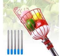 BCJMKDX Raccoglitore di Frutta, Palo con cestello, raccoglifrutta in Acciaio Inox con Cuscinetto Protettivo in Schiuma, raccoglifrutta for Avocado, Albicocca, Pera(2m)