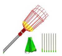 BCJMKDX Raccoglitore di Frutta, Palo for Raccogliere la Frutta con cestello telescopico, Raccoglitore di fichi con palo Leggero in Acciaio Inossidabile e Cuscinetto Protettivo in Schiuma(2.8m)