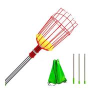 BCJMKDX Raccoglitore di Frutta, Palo for Raccogliere la Frutta con cestello telescopico, Raccoglitore di fichi con palo Leggero in Acciaio Inossidabile e Cuscinetto Protettivo in Schiuma(1.2m)