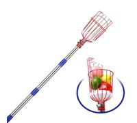 BCJMKDX Raccoglitore di Frutta, Palo raccoglifrutta Regolabile in Altezza con cestello telescopico, Acciaio Inossidabile, palo for la Raccolta della Frutta(1.2m)