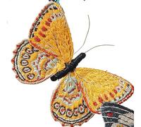 BCJMKDX Ricamo, Kit da Ricamo, for Farfalle for Principianti con Kit Spilla a Mano Fai-da-Te a Cerchio(Embroidery Kit G)
