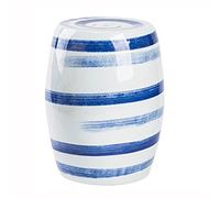 BCJMKDX Sgabello da giardino a tamburo in ceramica, sgabello da toeletta, porcellana blu e bianca anticata, adatto for giardino, patio, prato, interni ed esterni domestici