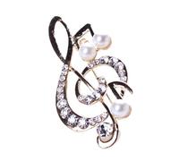 BCJMKDX Spille, Elegante Spilla con Nota Musicale for Abiti da Donna e da Ragazza Accessori Spilla in Cristallo con Strass