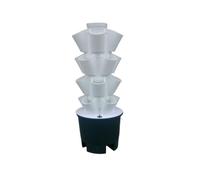 BCJMKDX Torre idroponica, Torre idroponica, Sistema di Coltivazione, Torre Verticale for Serra da Giardino, for Erbe aromatiche e Frutta(White,4 Layer)