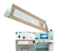 BCJMKDX vassoi per Tastiera. Supporto for Tastiera in Legno con Guide, cassetto for Tastiera a Morsetto, Piattaforma Scorrevole sotto la scrivania/rosso/55 * 30 cm(White,65 * 30Cm)