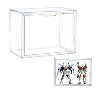 BCJMKDX Vetrina in acrilico, Vetrina protettiva impilabile for oggetti da collezione con porta magnetica, contenitore espositivo for cimeli/modelli di auto/figurine(L)