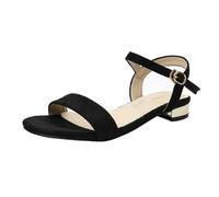 BCLBDFC Ciabatte Estive Plus Size 33-43 Scarpe per Le Donne Estate Moda Donna Sandali Tacchi Bassi Elegante Open Toe Antiscivolo Suola Morbida Sandalias De Mujer-nero-40