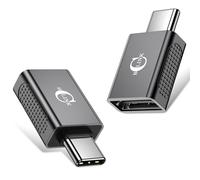 BCLINK Adattatore da USB C a USB da 10 Gbps (confezione da 2), USB 3.2 Gen 2 Fit Side by Side, USB C maschio a USB A femmina, convertitore per iPhone 15 Pro Max, iPad, iMac, MacBook Pro e dispositivi