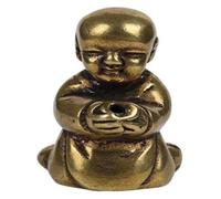 BCLYERBJ Scultura Bruciatore di incenso in rame fatto a mano, piccolo monaco, Buddha, decorazione