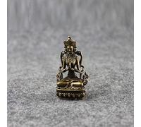 BCLYERBJ Scultura Busto fatto a mano in rame, statua di Buddha thailandese in miniatura, statuette decorative
