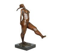 BCLYERBJ Scultura Busto fatto a mano, scultura, statua femminile, statuetta in metallo, base in marmo, mobiletto decorativo