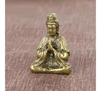 BCLYERBJ Scultura Busto fatto a mano, sculture in ottone, statua del Buddha Bodhisattva Guanyin, ornamenti, piccoli Buddha in rame, artigianato