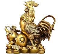 BCLYERBJ Scultura Decorazione antica in metallo, ottone, gallo, ornamenti in rame, bancone del negozio, decorazione Feng Shui, decorazione for la casa