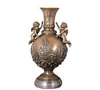 BCLYERBJ Scultura Decorazione di carattere Vaso in bronzo con statua di angeli Vaso in rame Figurina decorativa