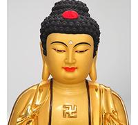 BCLYERBJ Scultura Decorazione interamente in rame dorato, statua del Buddha del farmacista, statua for la casa, arredamento for la casa, ornamenti for il culto del tempio