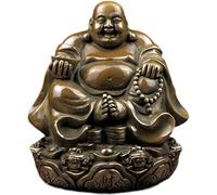 BCLYERBJ Scultura Decorazioni in rame puro, scultura del Buddha Maitreya, loto seduto, Buddha Ruyi, ornamenti for il soggiorno