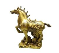BCLYERBJ Scultura Feng Shui for il cavallo in ottone, negozio di sculture della fortuna, scrivania artigianale, statua in rame(A)