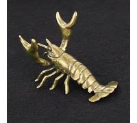 BCLYERBJ Scultura LLSJF Decorazione da parete in ottone a forma di aragosta, portapenne a forma di animale, decorazioni da tavolo, artigianato