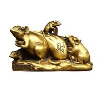 BCLYERBJ Scultura Ornamenti da tavolo in ottone for topi, Feng Shui, accessori for l'artigianato, decorazioni for ufficio, statua in rame