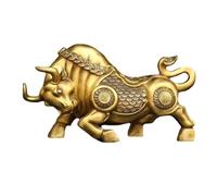 BCLYERBJ Scultura Ornamenti di mucca in ottone Feng Shui, artigianato decorativo cinese for ufficio, sculture da bancone, statua in rame