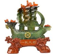 BCLYERBJ Scultura Ornamenti Feng Shui, Statua Decorativa a Forma di Nave a Vela con Drago, Scultura della Ricchezza e della Prosperità, Decorazione for Casa e Ufficio