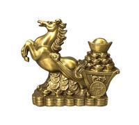 BCLYERBJ Scultura Ornamenti in ottone a forma di cavallo, sculture da scrivania, statua in rame Feng Shui for ingresso