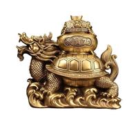 BCLYERBJ Scultura Ornamenti in ottone a forma di drago e tartaruga for il piano di lavoro dell'ufficio, statua in rame Feng Shui for portico