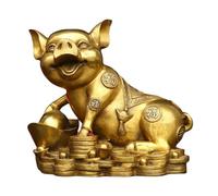 BCLYERBJ Scultura Ornamenti in rame, ottone, a forma di maiale, arredamento, artigianato, scrivania, Feng Shui, ornamenti for la ricchezza, statue in rame(S)