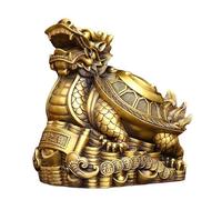BCLYERBJ Scultura Ornamento pesante in rame, metallo, ottone, drago, tartaruga, ornamenti artigianali, Feng Shui, ricchezza, ingresso, decorazione da tavolo, statua in rame(S)