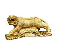 BCLYERBJ Scultura Reception for famiglie, ornamenti in ottone a forma di tigre, sculture decorative in rame for ufficio, ricchezza, Feng Shui