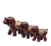 BCLYERBJ Scultura Sculture fatte a mano, scultura di elefante portafortuna, artigianato in resina, tre ornamenti for la famiglia di elefanti, decorazione regalo