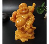 BCLYERBJ Scultura Sculture fatte a mano Sculture Statua del Buddha che ride Pietra di giada artificiale Scultura del Buddha Maitreya Figurine Decorazioni Fengshui