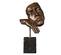 BCLYERBJ Scultura Sculture Testa Statua Decorazione Bronzo Slience Arte Statua Scultura-1_Vedi_Immagine-1-vedi immagine(Bronze)