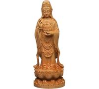 BCLYERBJ Scultura Statua del Buddha Fengshui Guan Yin in piedi su un piedistallo di loto Quan Yin, dea della compassione dell'Asia orientale