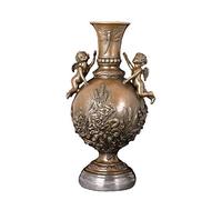 BCLYERBJ Scultura Statua di angeli in bronzo con testa fatta a mano, decorazione artistica in metallo di rame