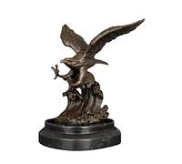 BCLYERBJ Scultura Statua di aquila in bronzo, decorazione artistica in marmo