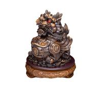 BCLYERBJ Scultura Statua di Buddha, Fortuna, Feng Shui, Imitazione del legno, Decorazioni for armadietti da vino cinesi, Artigianato in resina, Collezione regalo(M)